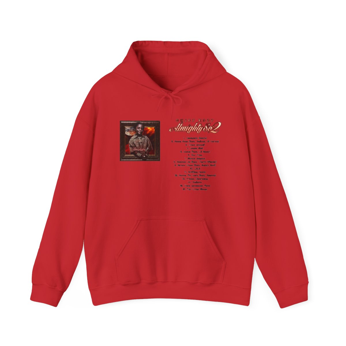 Chief Keef Almighty So 2 Album Merch Hoodie Pockets Drawstring Hooded Hoodie Fashion Clothing - alternate angle 2, merchandise