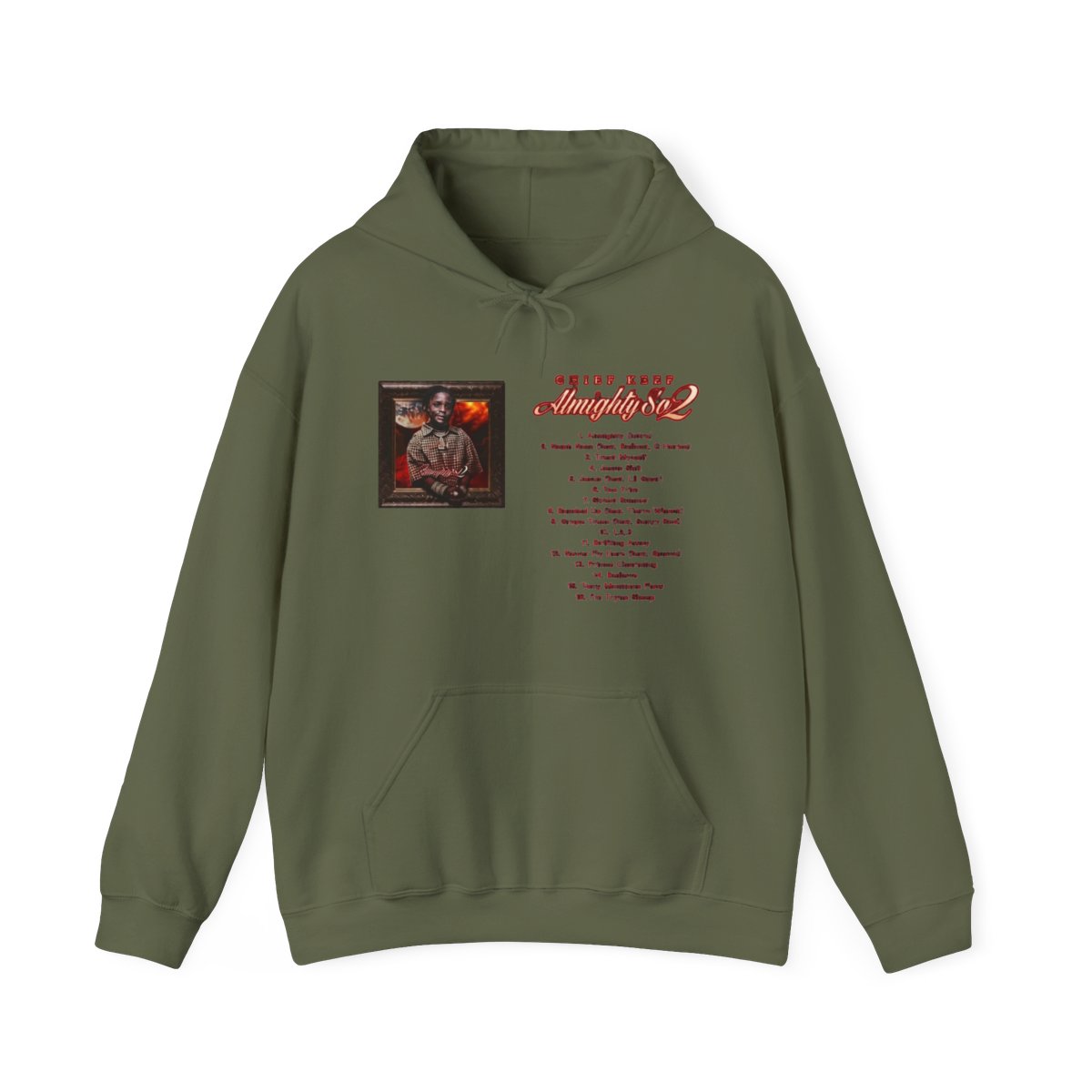 Chief Keef Almighty So 2 Album Merch Hoodie Pockets Drawstring Hooded Hoodie Fashion Clothing - alternate angle 5, merchandise