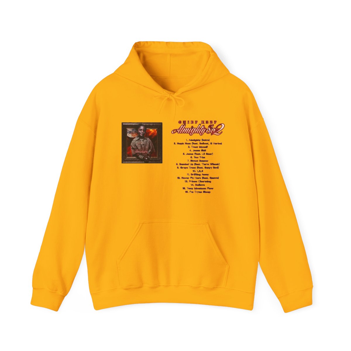 Chief Keef Almighty So 2 Album Merch Hoodie Pockets Drawstring Hooded Hoodie Fashion Clothing - alternate angle 3, merchandise