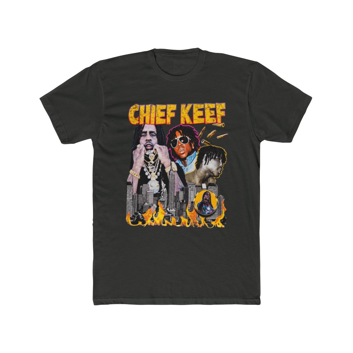 Chief Keef Retro Rap Vintage 90s Graphic T Shirt Chicago Rap Hip Hop O Block, R - alternate angle 5, merchandise