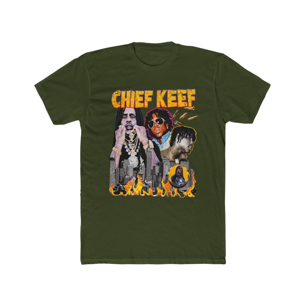 Chief Keef Retro Rap Vintage 90s Graphic T Shirt Chicago Rap Hip Hop O Block, R - alternate angle 4, merchandise