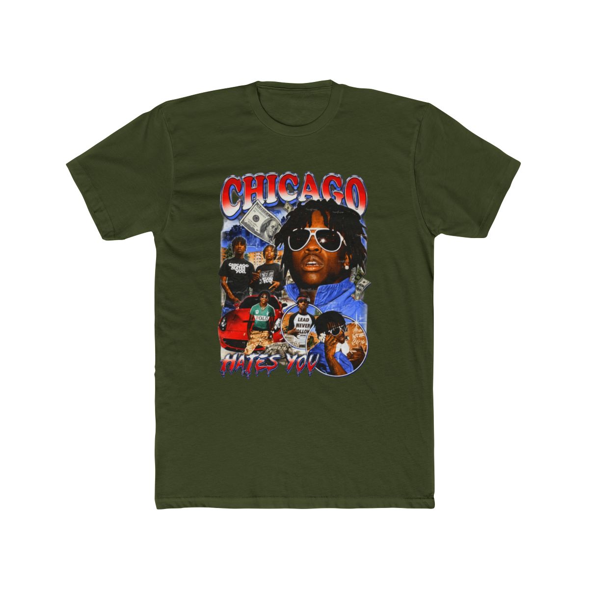 Chief Keef Chicago Hates You Graphic T Shirt Hip Hop Rap Streetwear Tee - alternate angle 4, merchandise